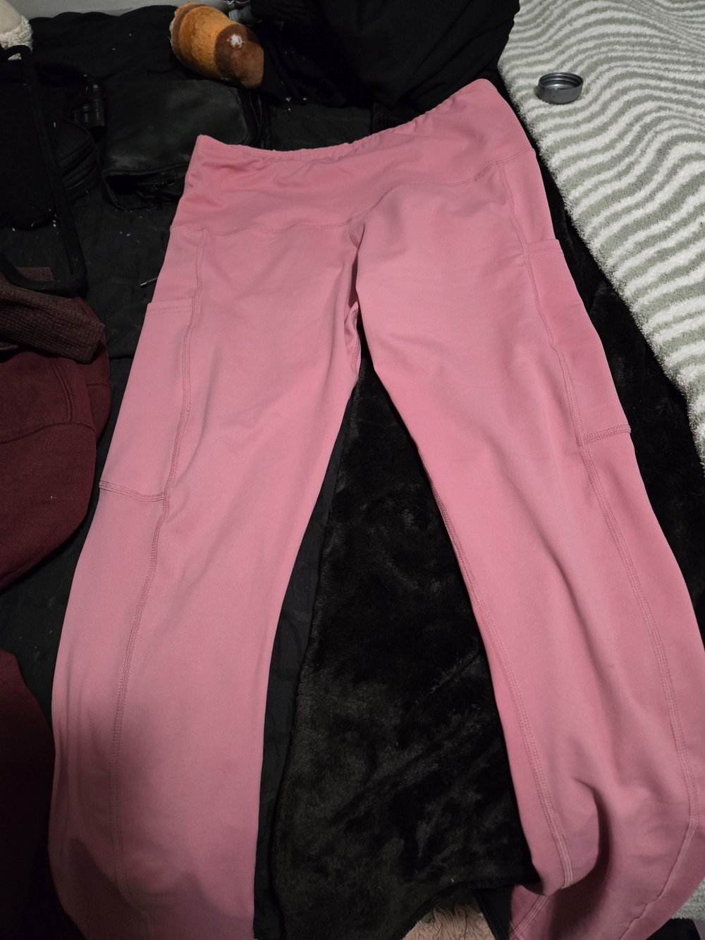 SHEIN Pink Active Leggings with Side Pockets